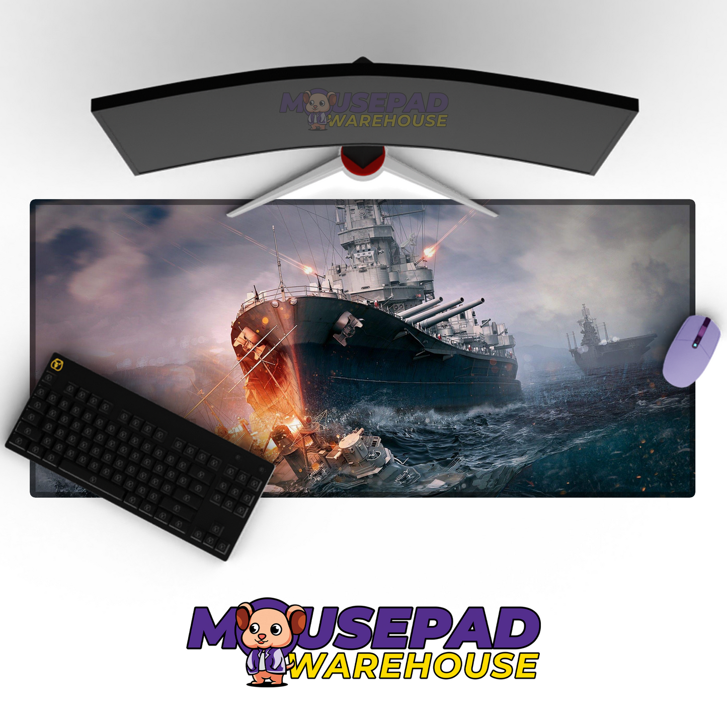 Destroyer Warship V23 Mousepad Deskmat Mockup