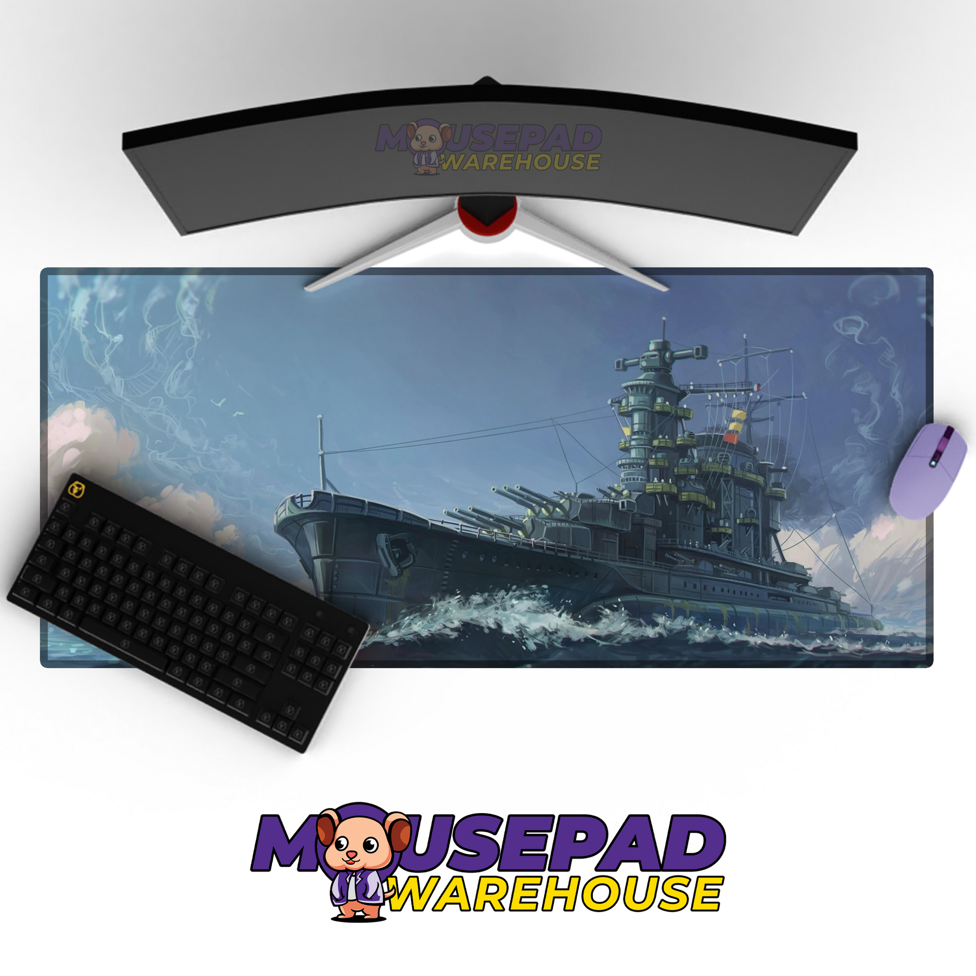 Destroyer Warship V24 Mousepad Deskmat Mockup
