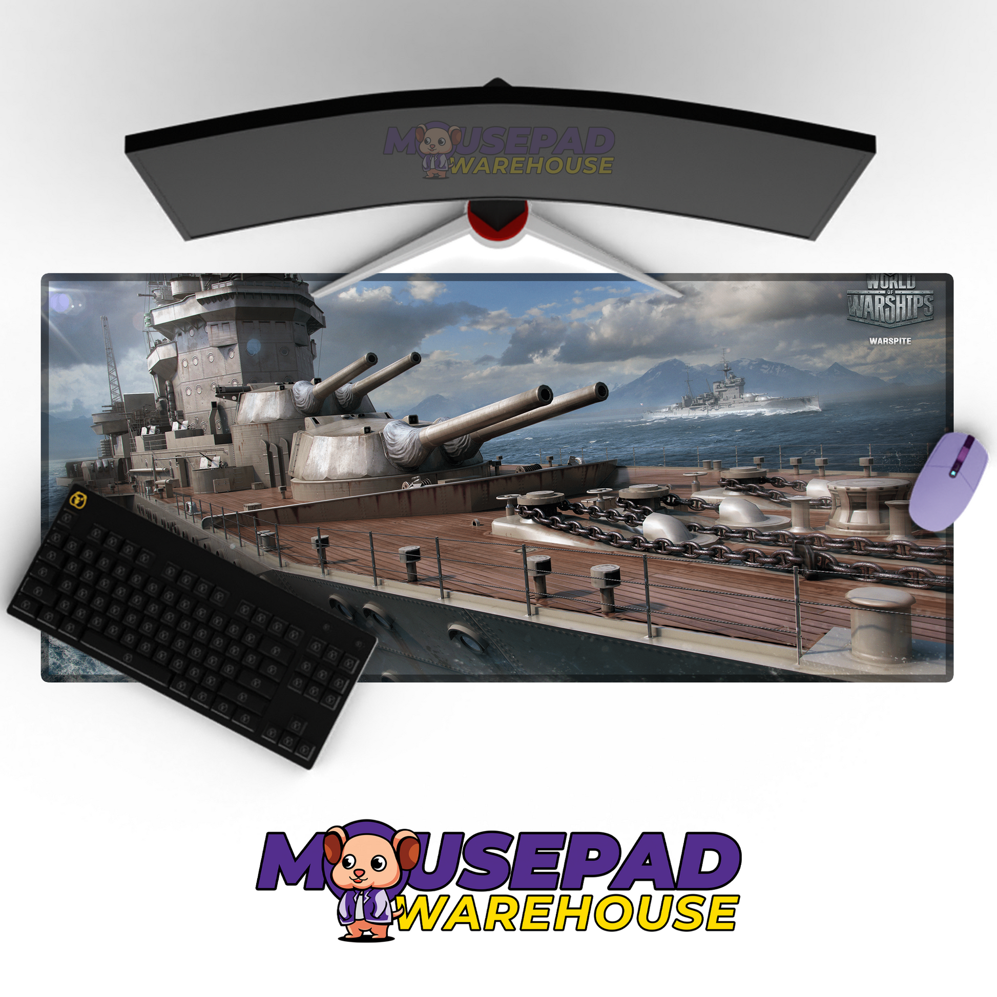 Destroyer Warship V28 Mousepad Deskmat Mockup
