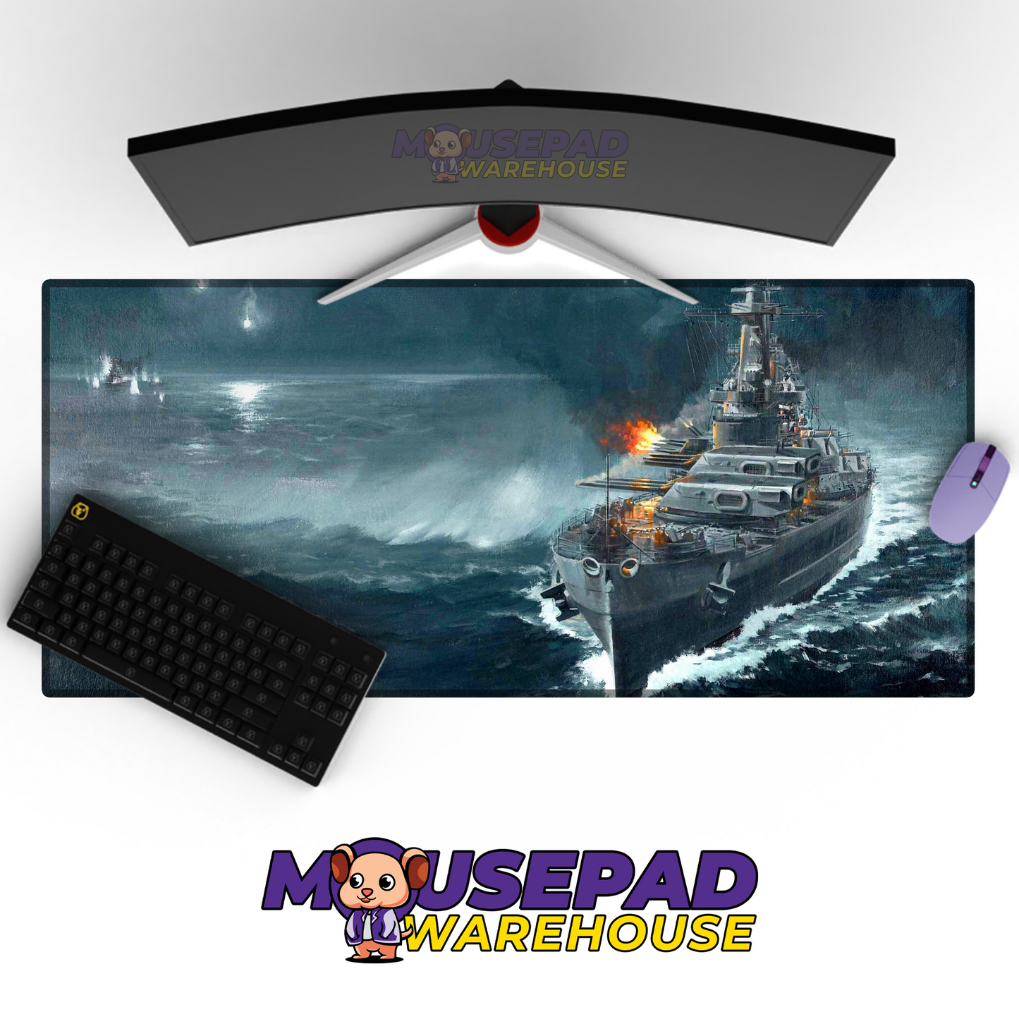 Destroyer Warship V2 Mousepad Deskmat Mockup