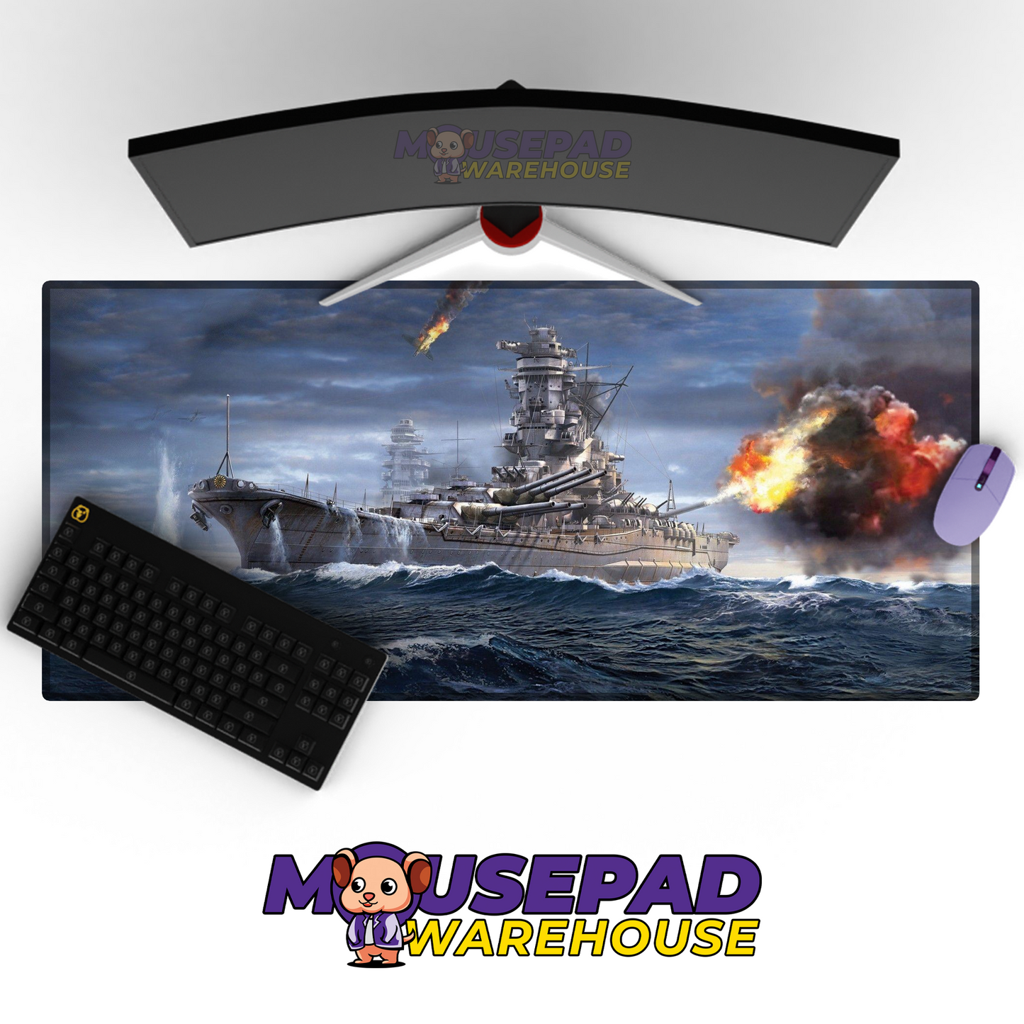 Destroyer Warship V30 Mousepad Deskmat Mockup