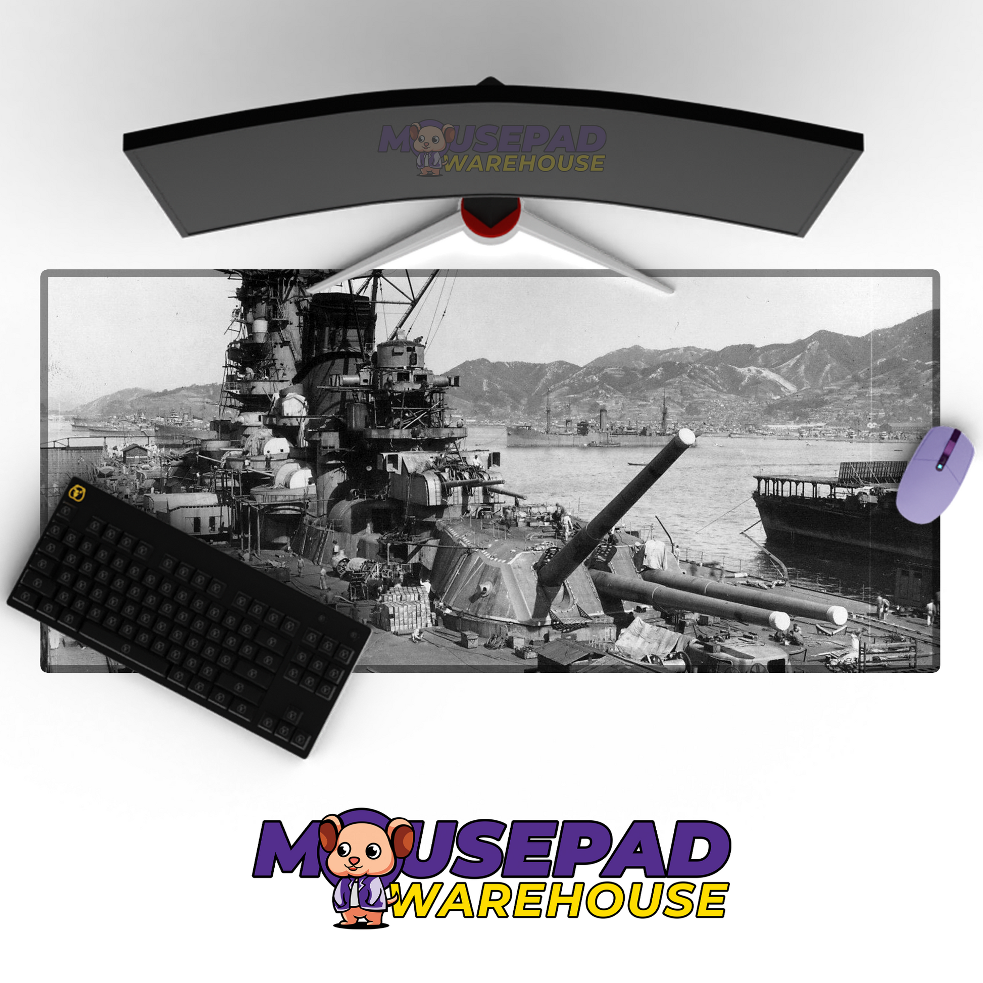 Destroyer Warship V36 Mousepad Deskmat Mockup
