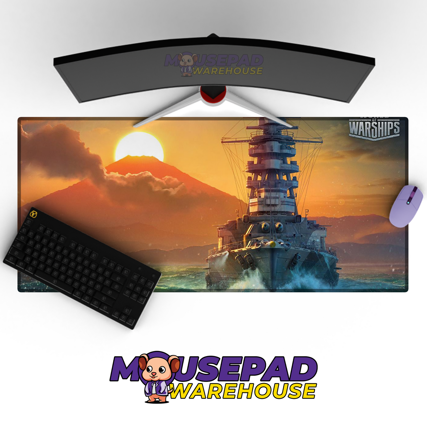Destroyer Warship V37 Mousepad Deskmat Mockup