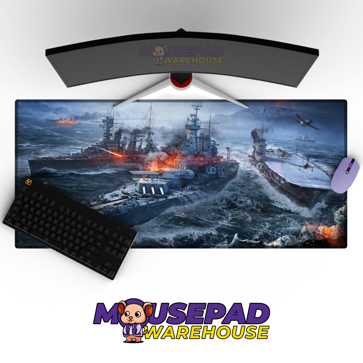 Destroyer Warship V3 Mousepad Deskmat Mockup