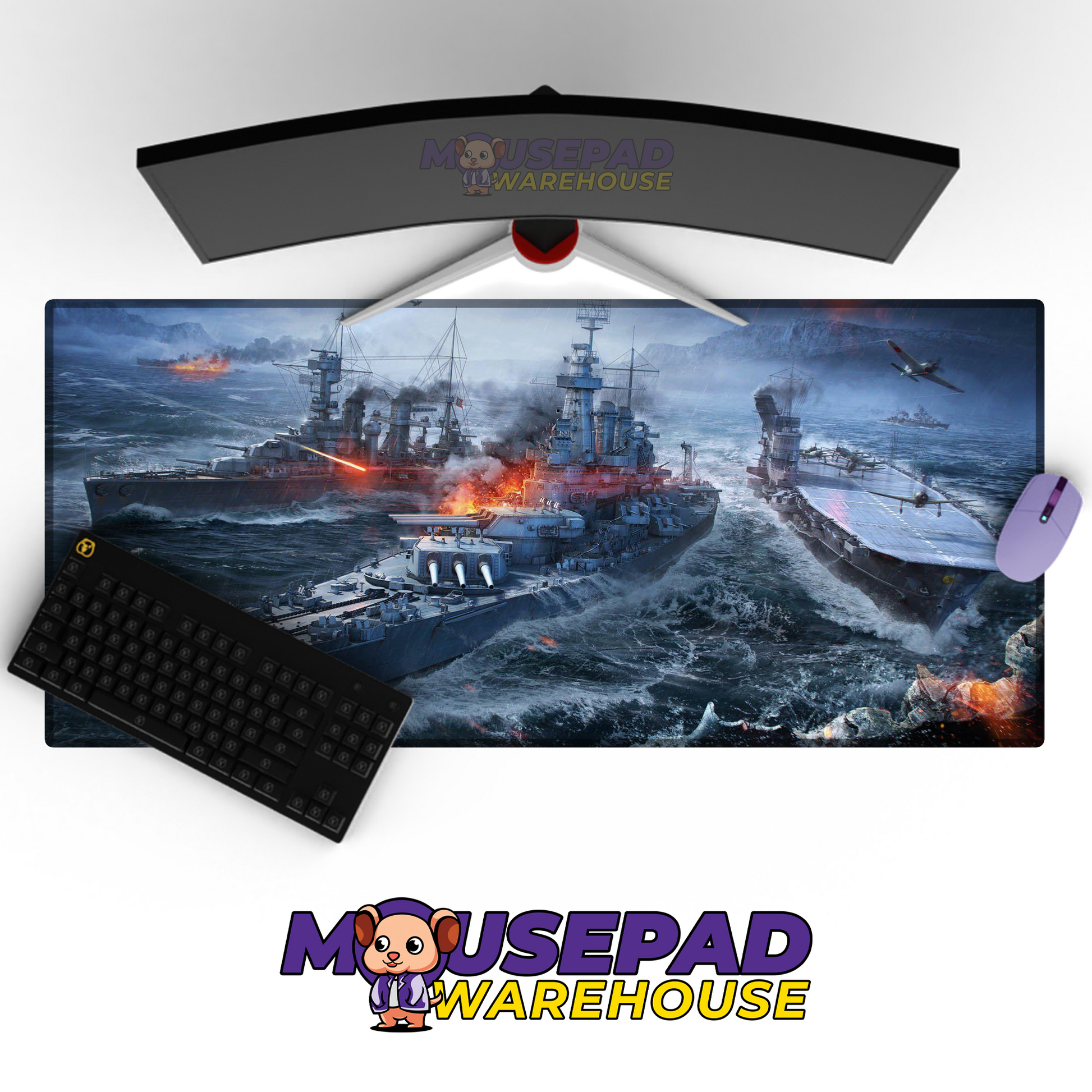 Destroyer Warship V3 Mousepad Deskmat Mockup