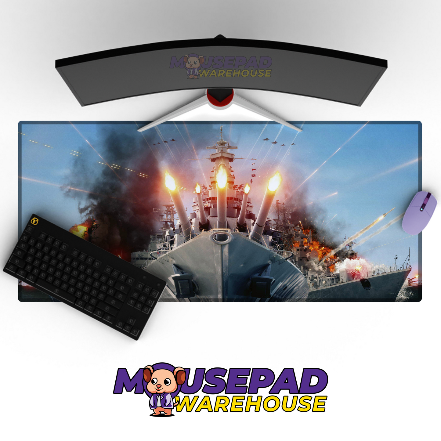 Destroyer Warship V40 Mousepad Deskmat Mockup