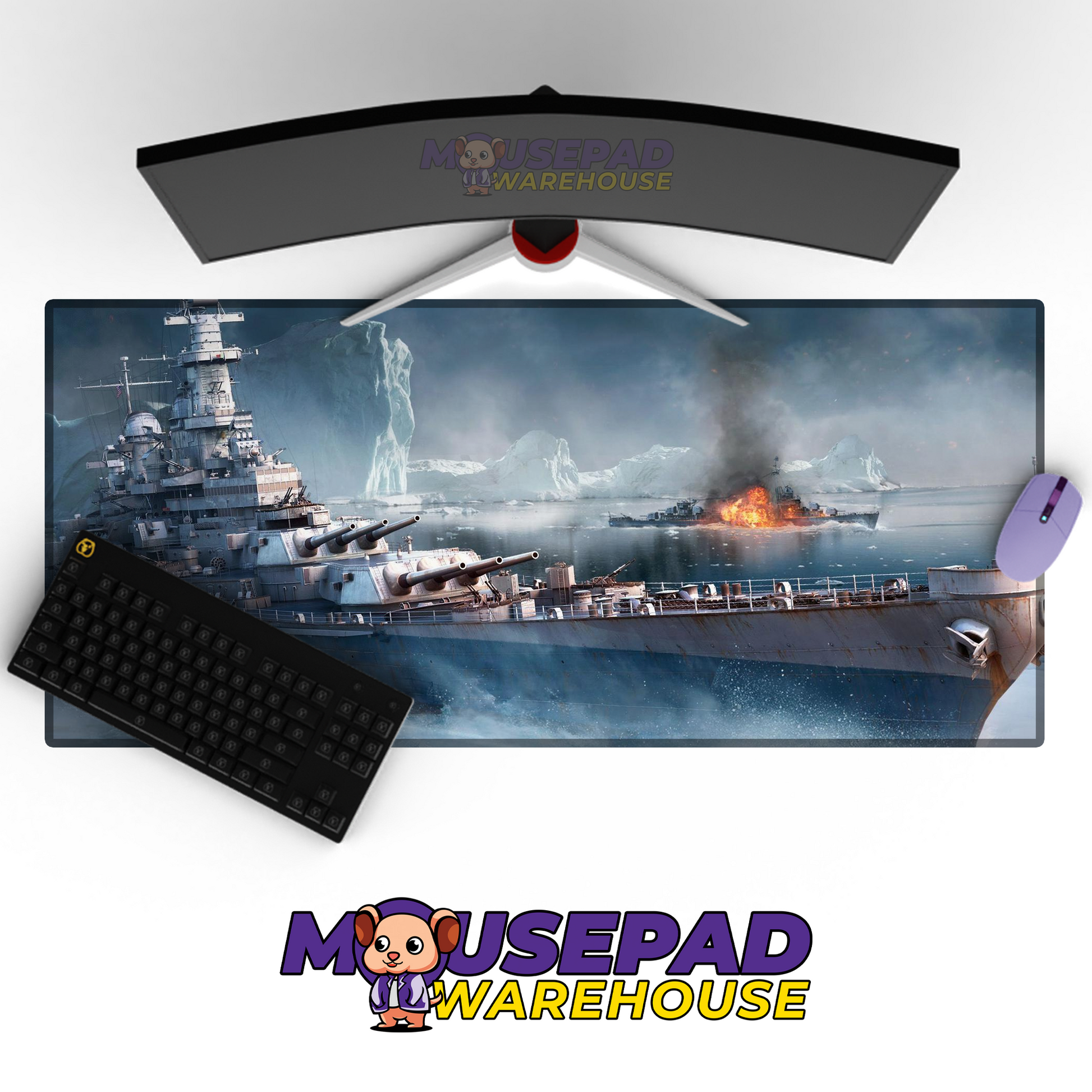 Destroyer Warship V43 Mousepad Deskmat Mockup