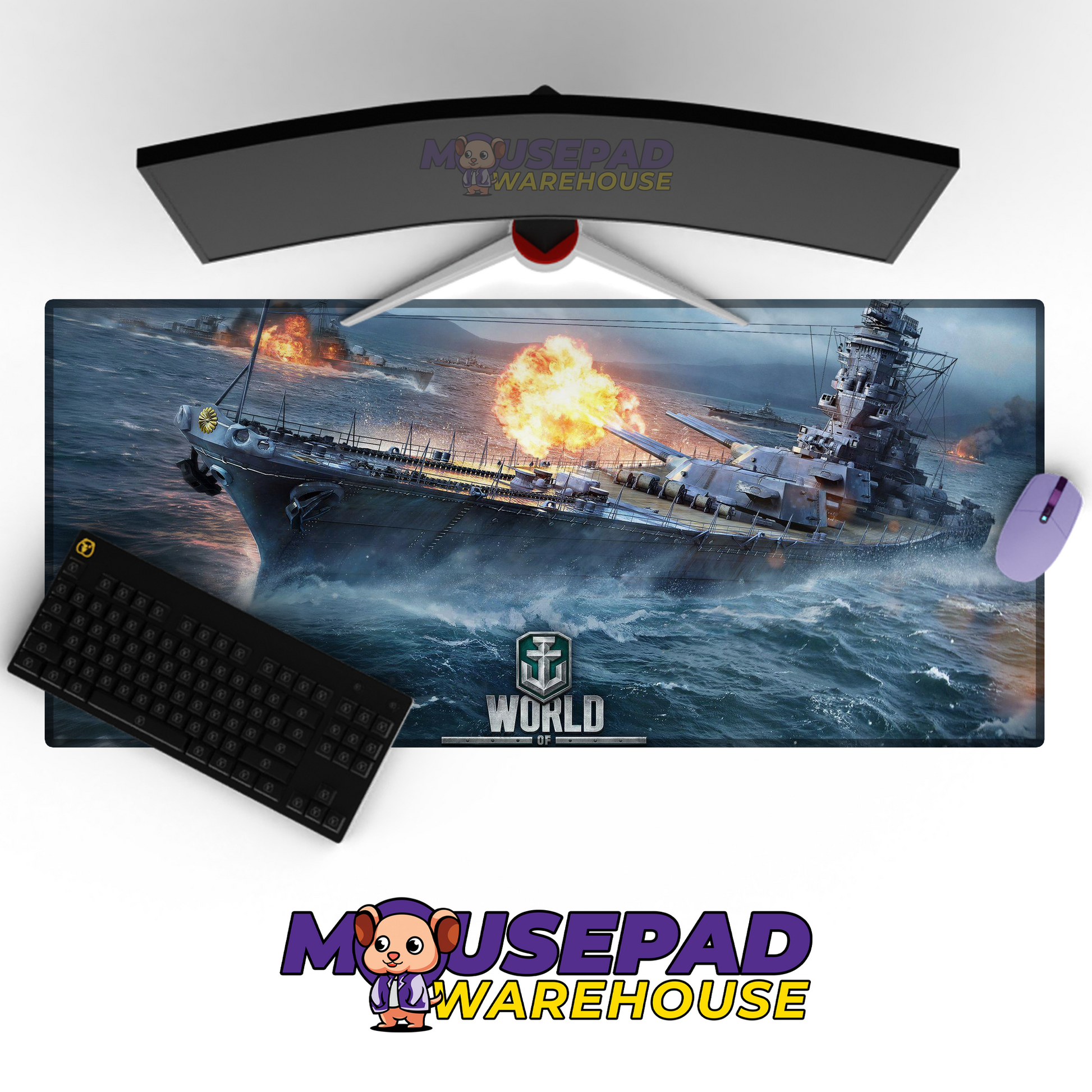 Destroyer Warship V4 Mousepad Deskmat Mockup