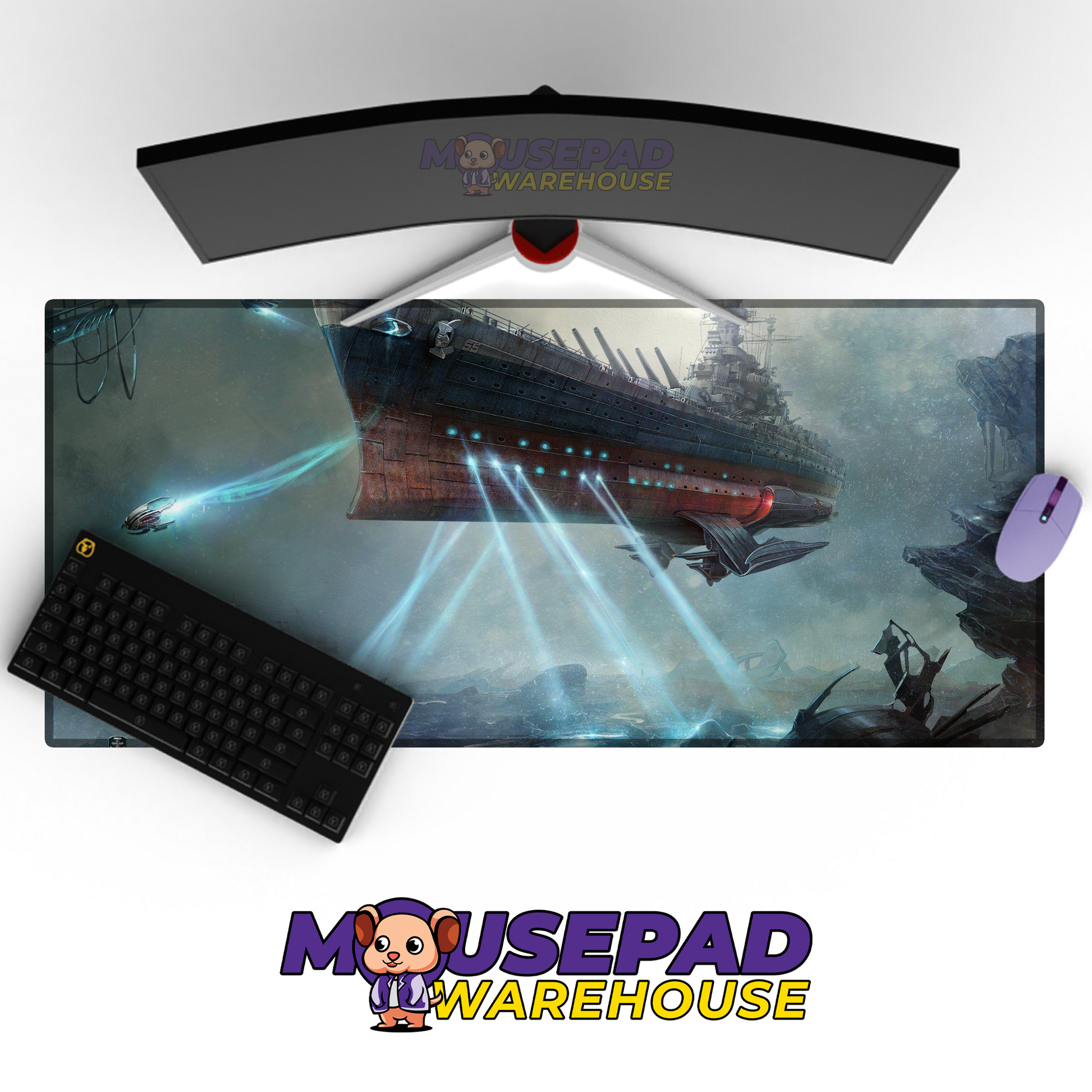 Destroyer Warship V7 Mousepad Deskmat Mockup