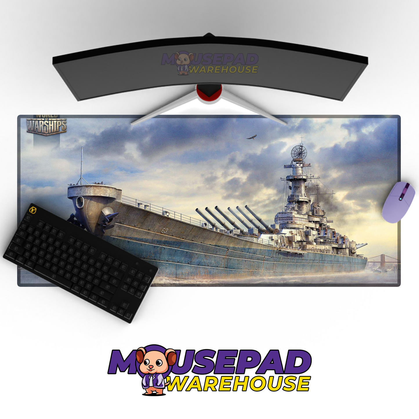 Destroyer Warship V9 Mousepad Deskmat Mockup