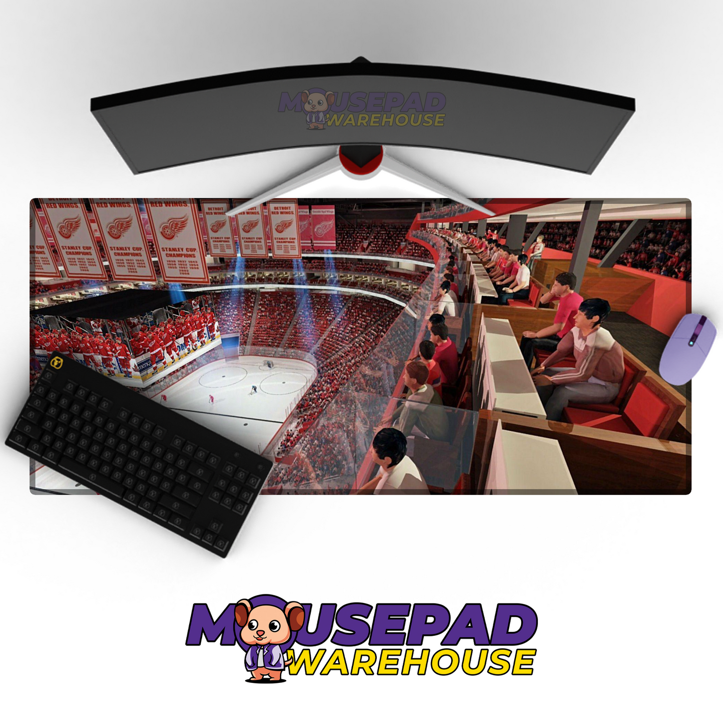Detroit Red Wings V10 Mousepad Deskmat Mockup