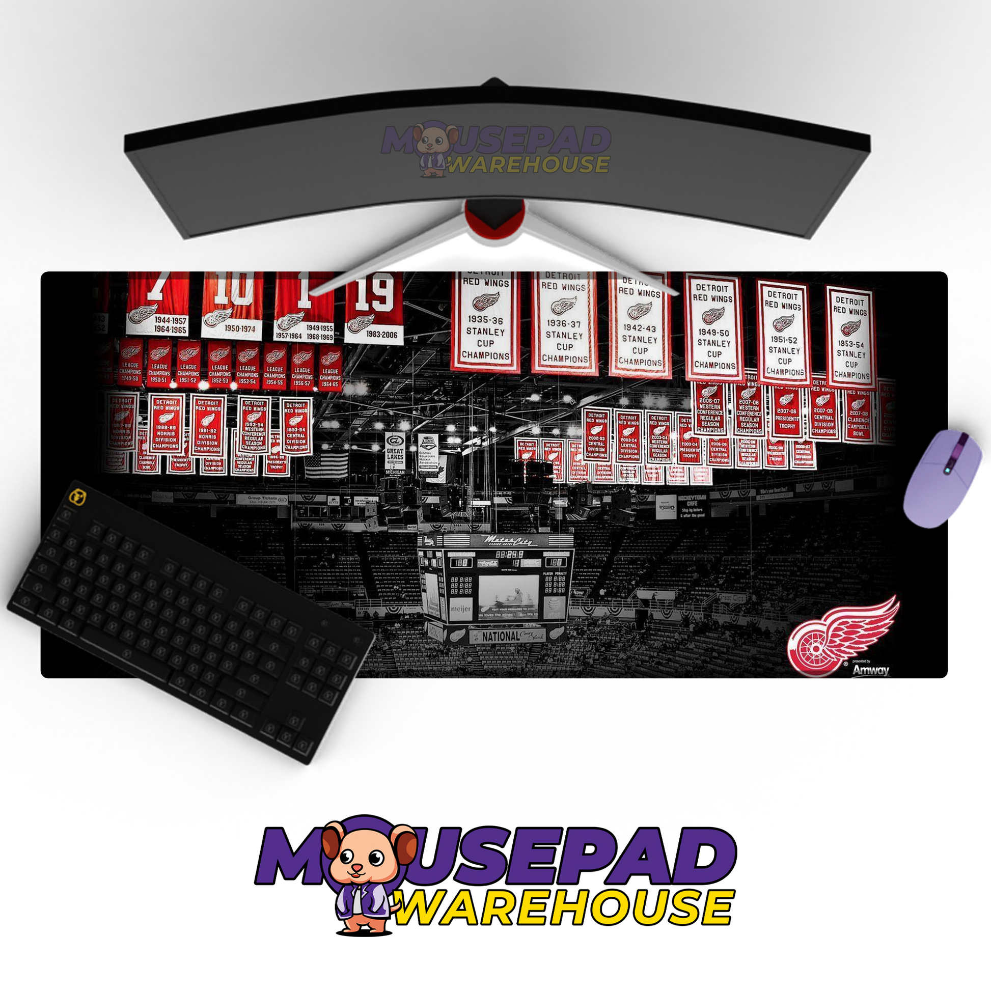 Detroit Red Wings V13 Mousepad Deskmat Mockup