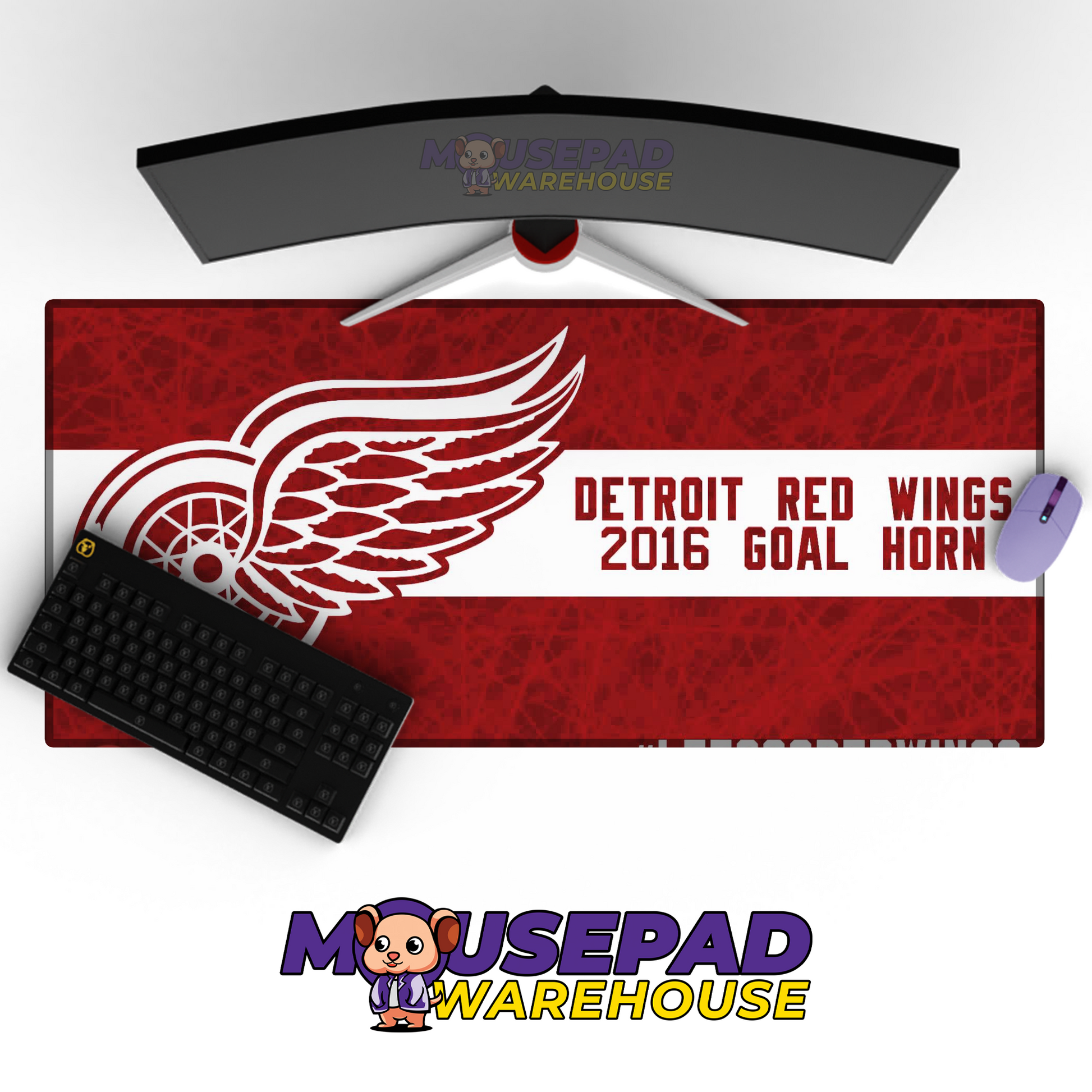 Detroit Red Wings V16 Mousepad Deskmat Mockup