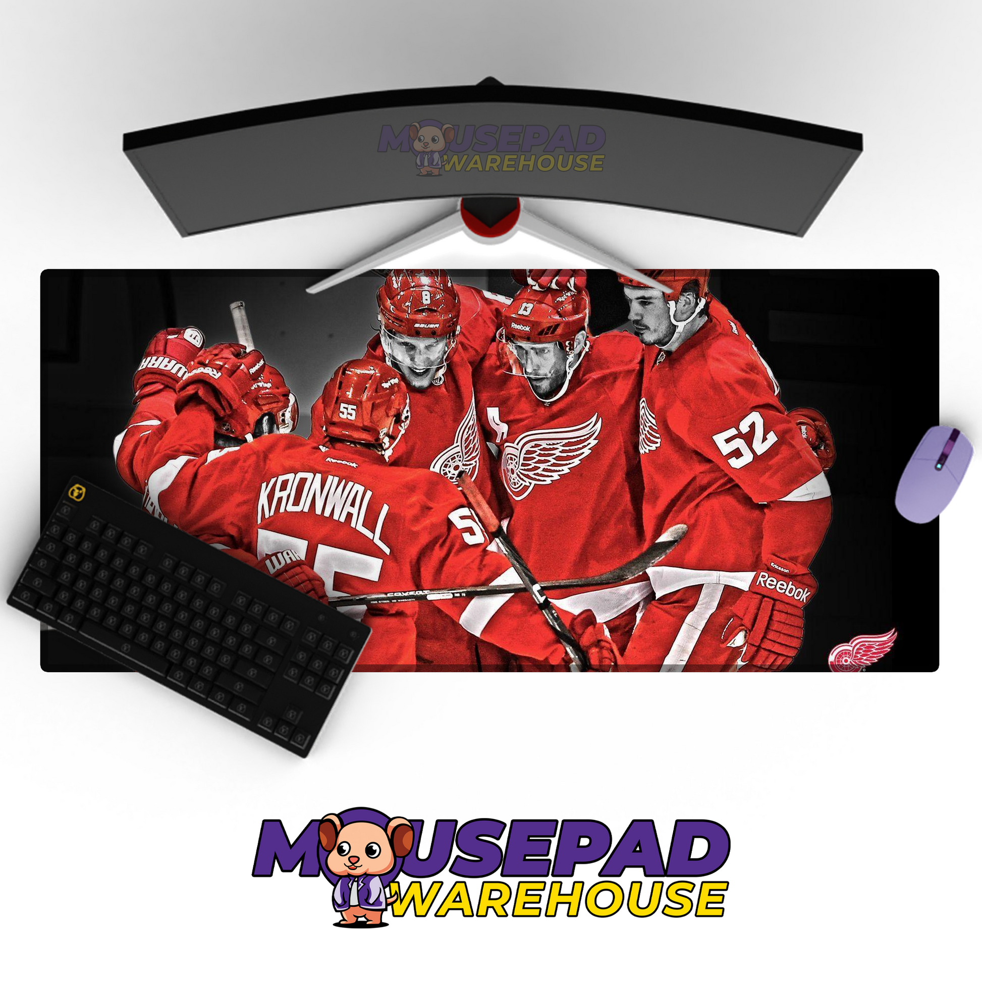 Detroit Red Wings V18 Mousepad Deskmat Mockup