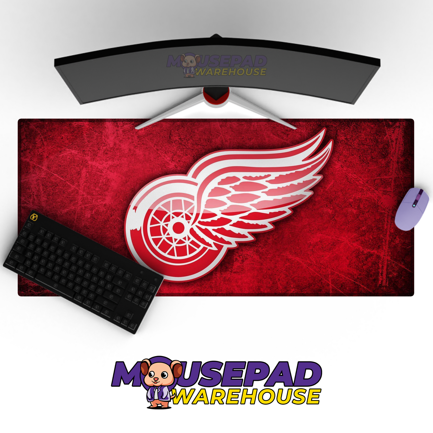 Detroit Red Wings V1 Mousepad Deskmat Mockup