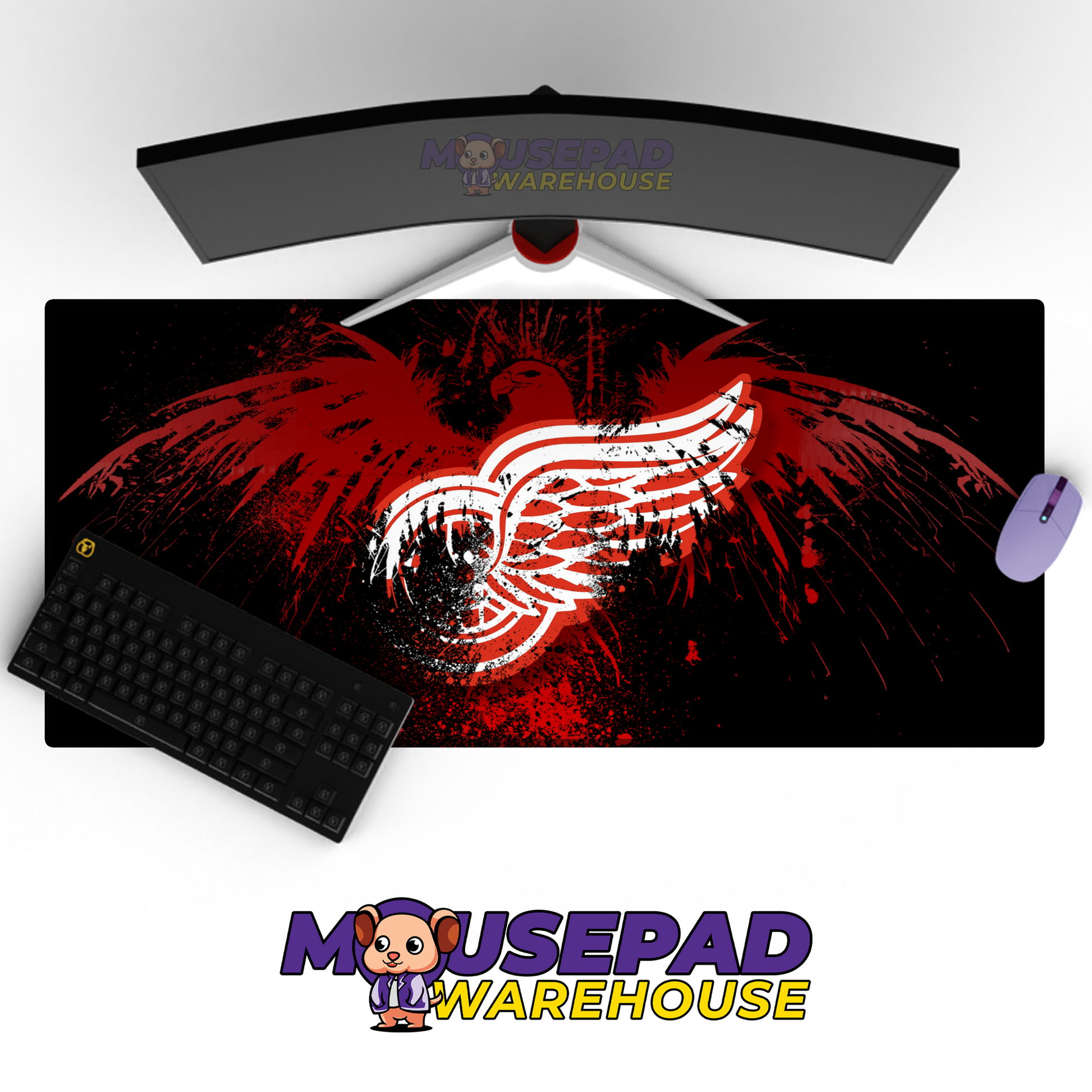 Detroit Red Wings V26 Mousepad Deskmat Mockup