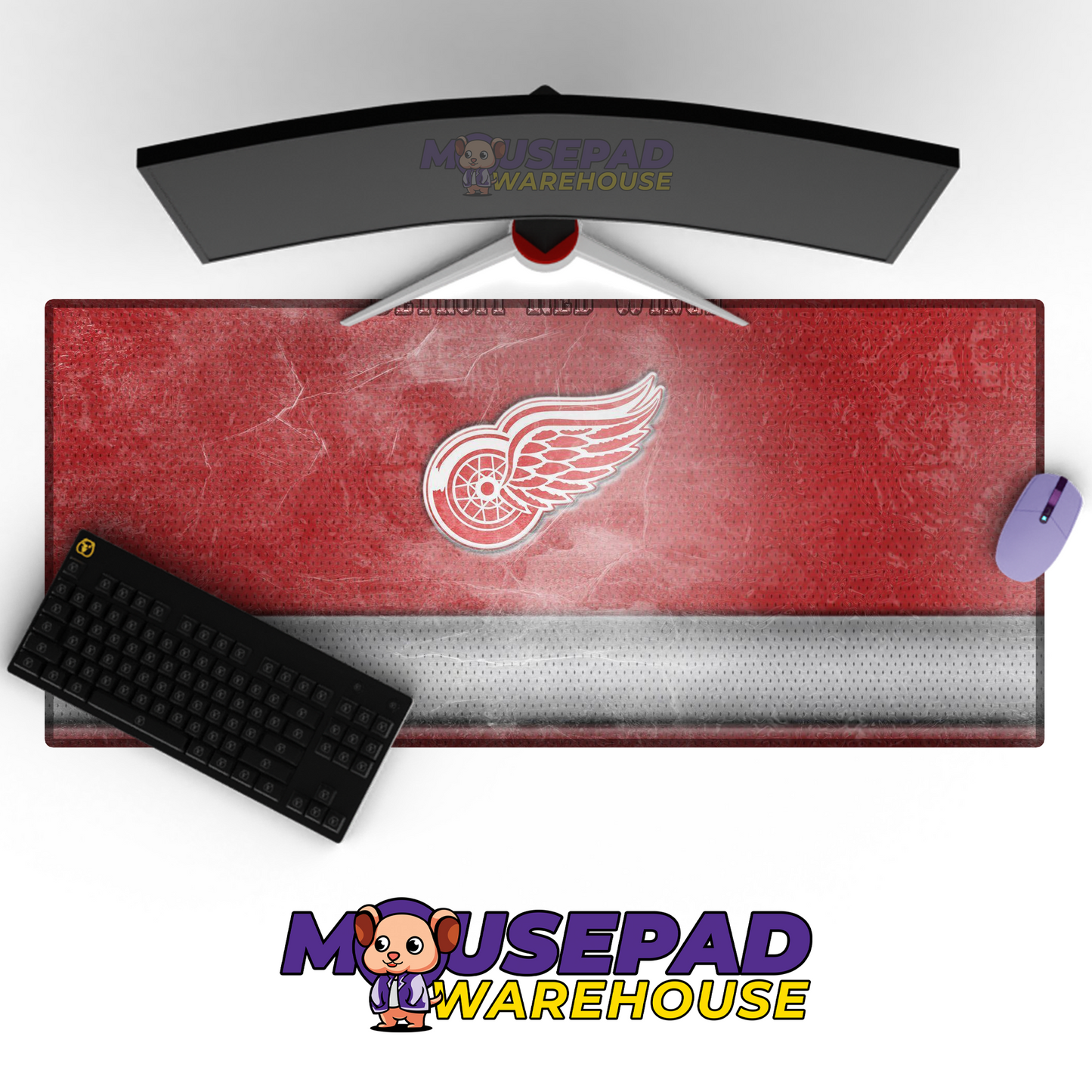 Detroit Red Wings V3 Mousepad Deskmat Mockup