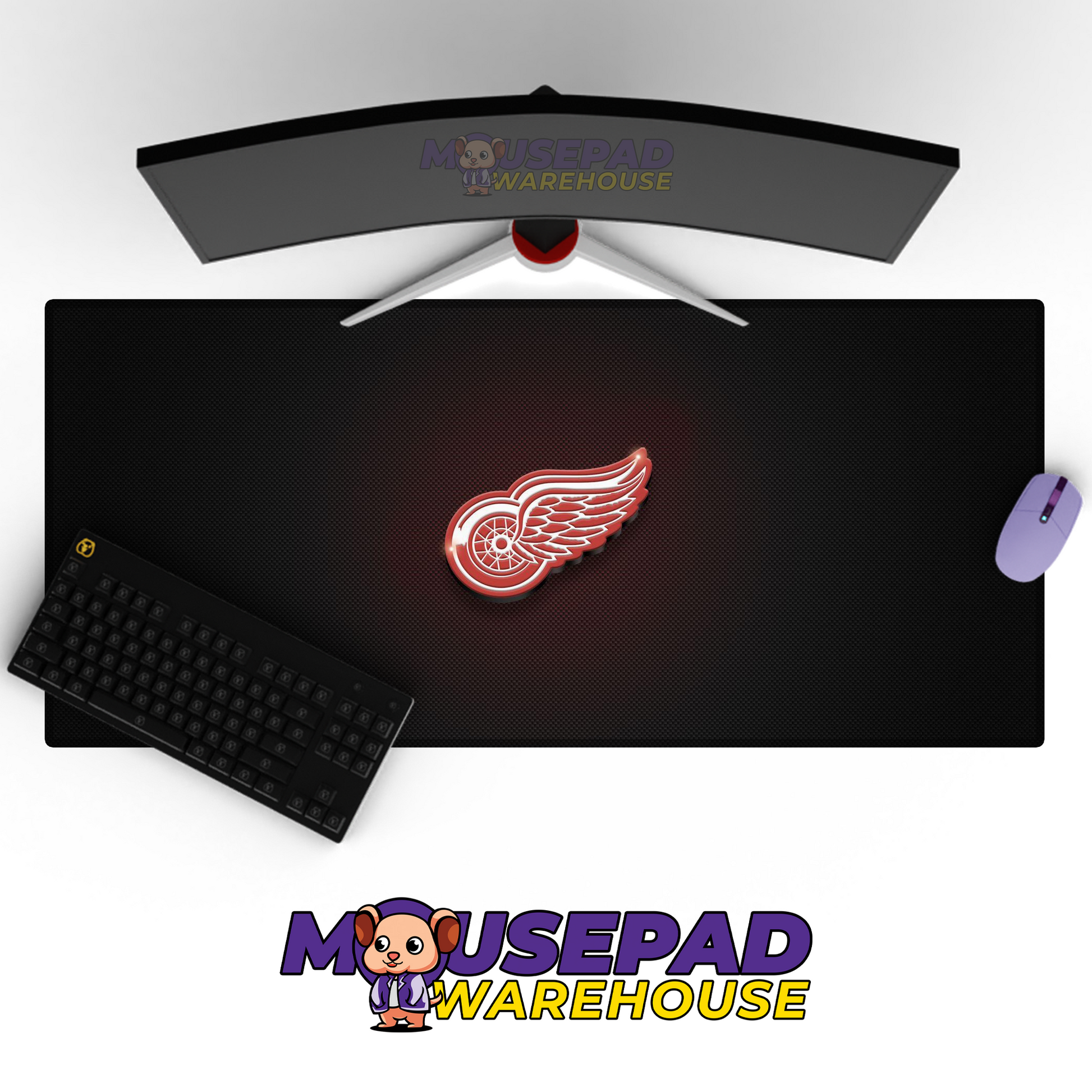 Detroit Red Wings V4 Mousepad Deskmat Mockup