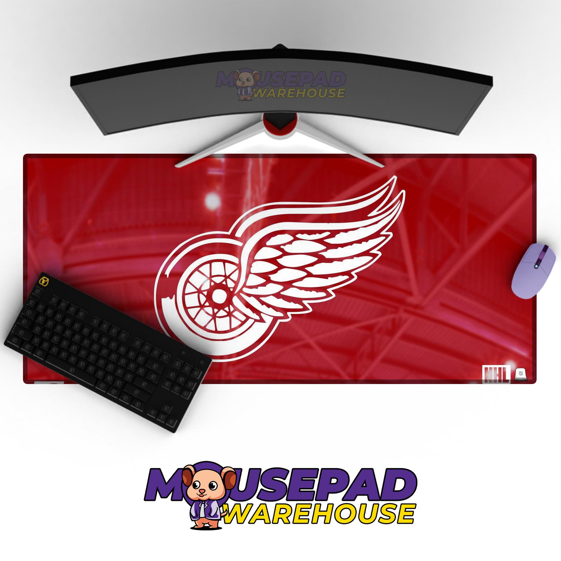 Detroit Red Wings V6 Mousepad Deskmat Mockup