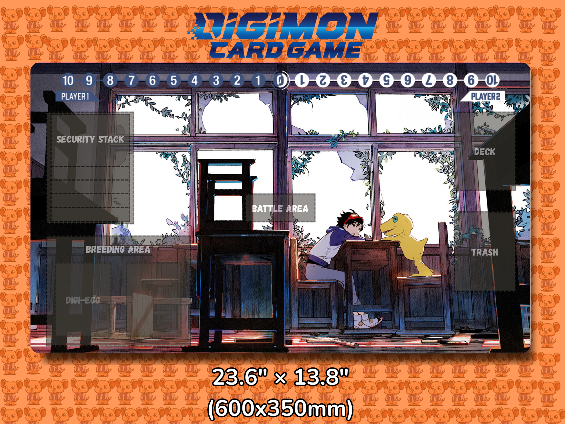 Digimon Survive Agumon Digimon Card Game Playmat Mockup