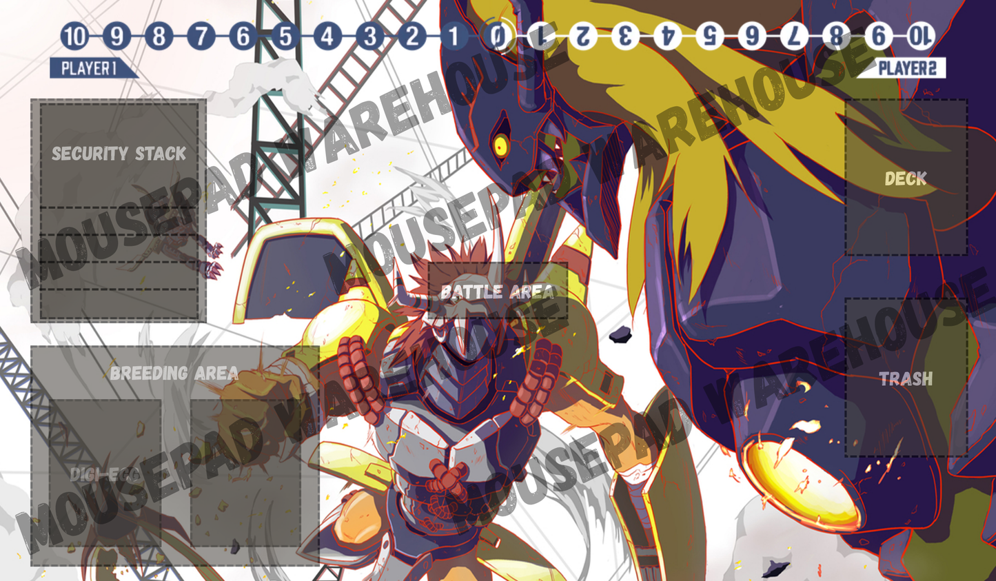 Digimon the Movie Waregreymon Diaboromon Digimon Card Game Playmat