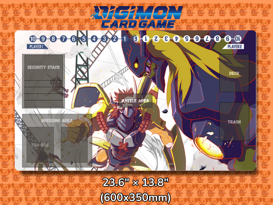 Digimon the Movie Waregreymon Diaboromon Digimon Card Game Playmat Mockup
