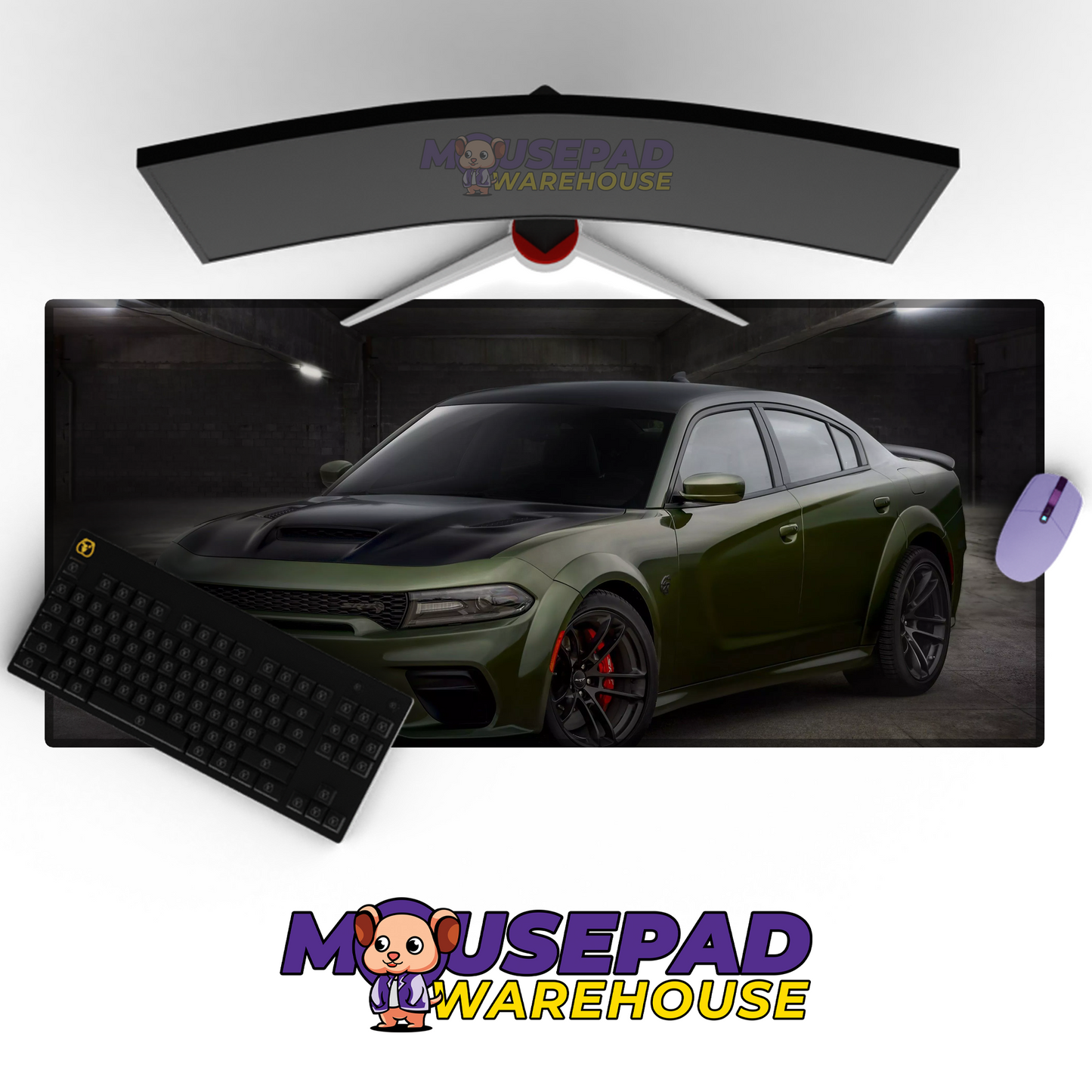 Dodge Charger V10 Mousepad Mockup