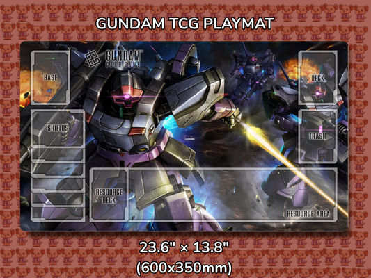 Dom Squad Gundam TCG Playmat Mockup