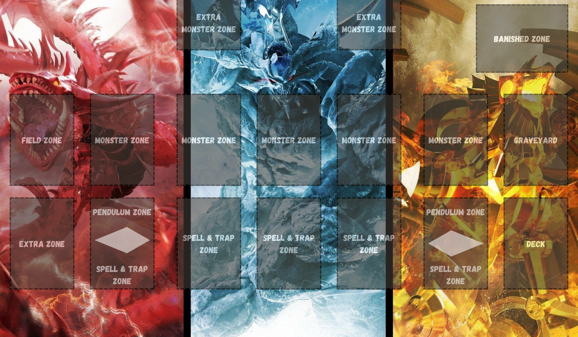 Egyptian Gods V2 Yu Gi Oh Card Game Playmat