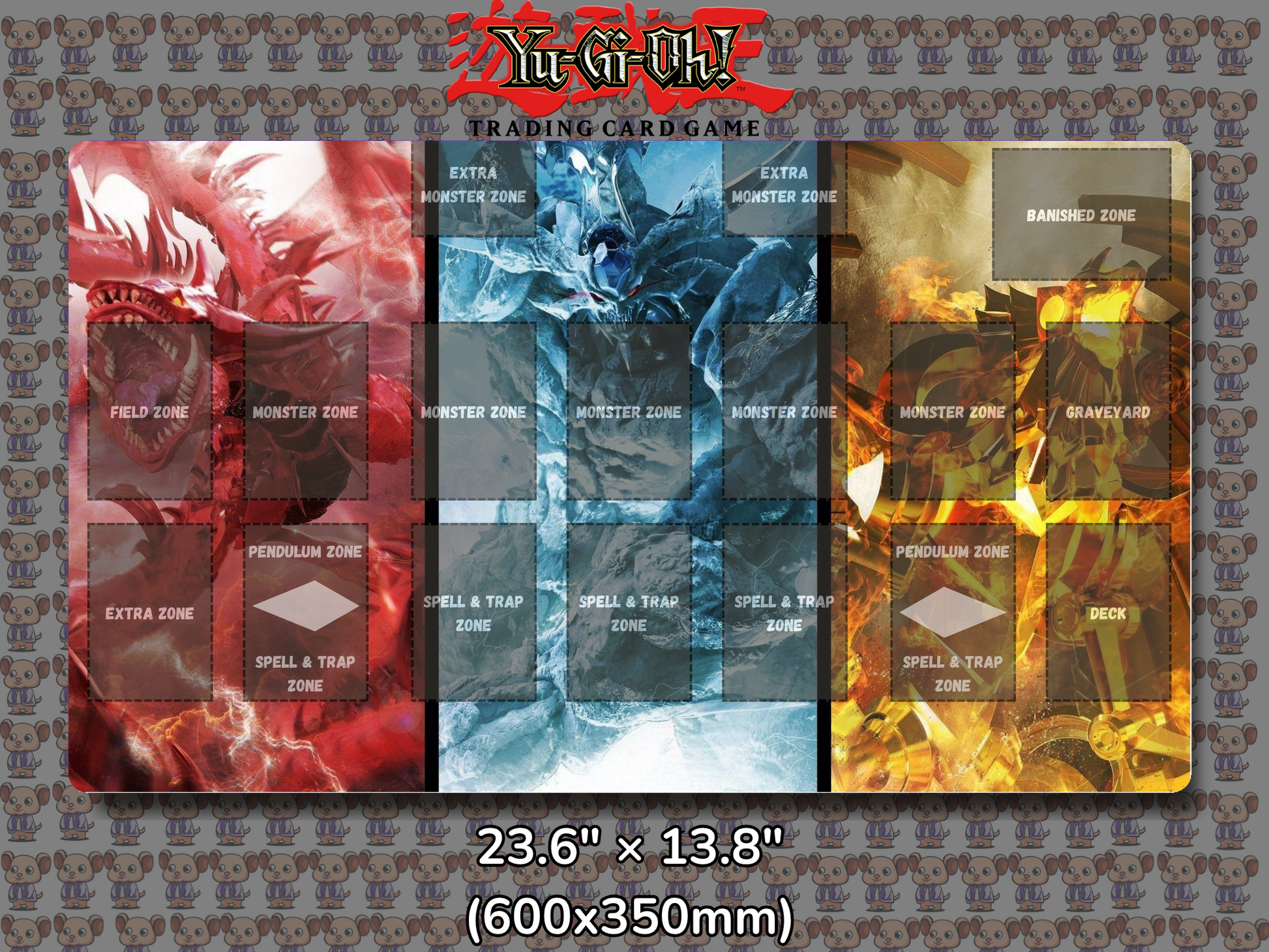 Egyptian Gods V2 Yu Gi Oh Card Game Playmat Mockup