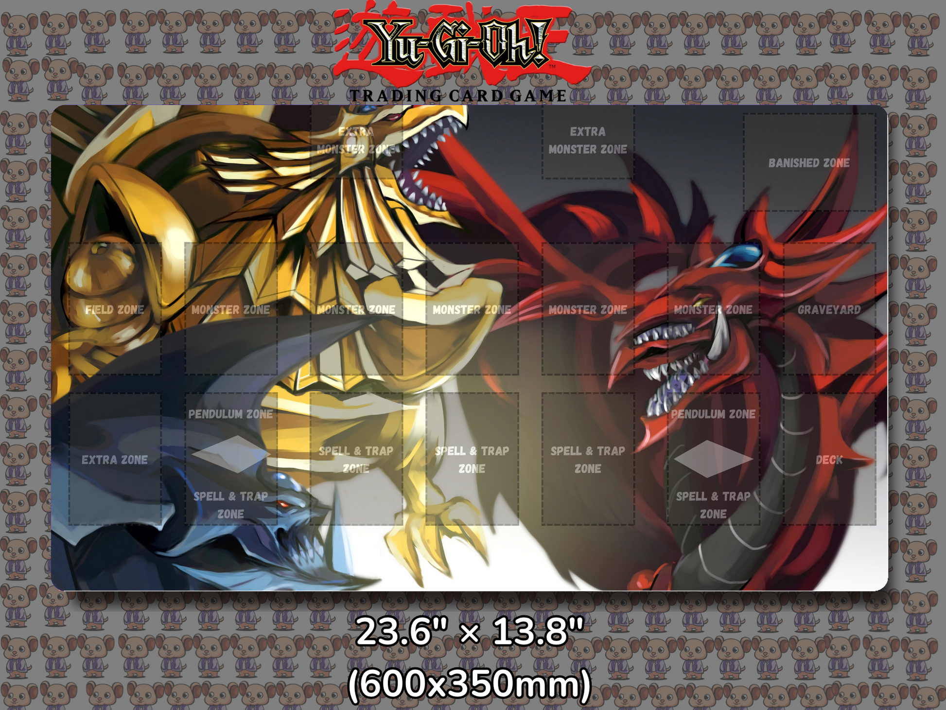 Egyptian Gods Yu Gi Oh Card Game Playmat Mockup