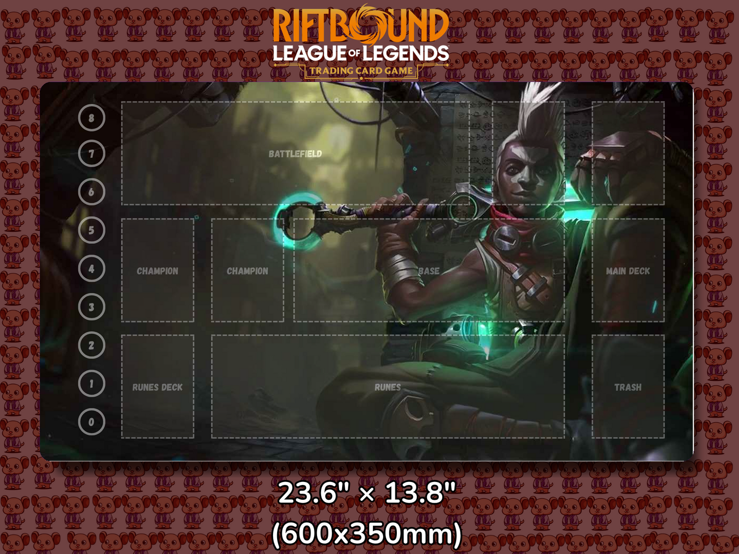 Ekko V12 - RiftBound Trading Card Game Playmat Mockup