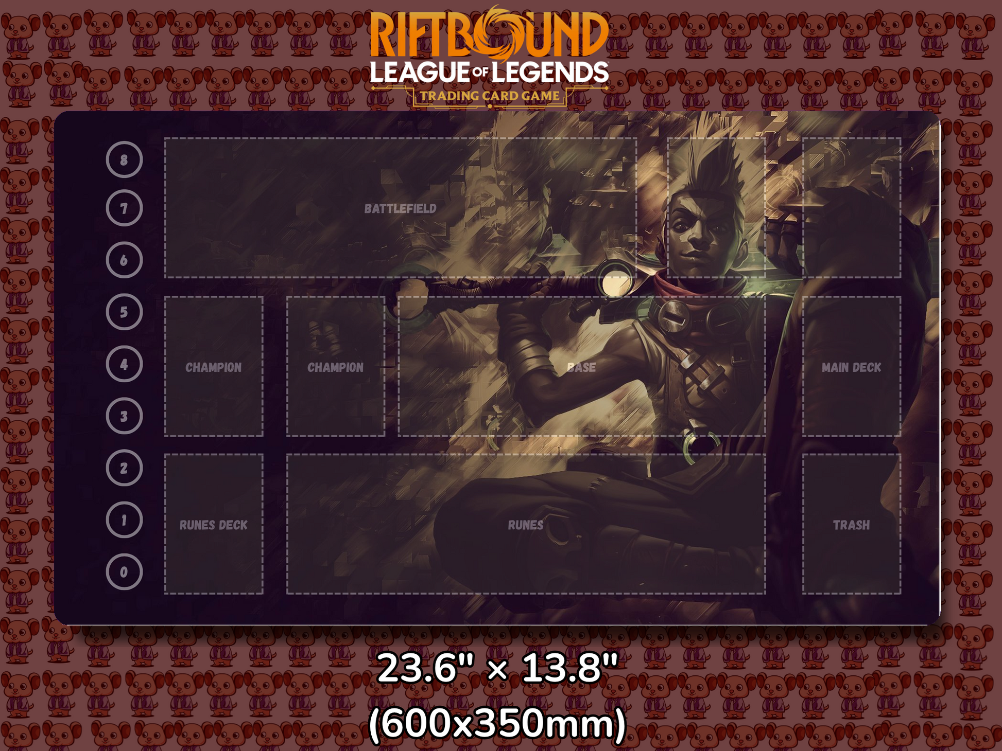 Ekko V13 - RiftBound Trading Card Game Playmat Mockup