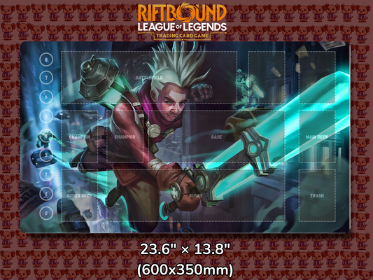 Ekko V1 - RiftBound Trading Card Game Playmat Mockup