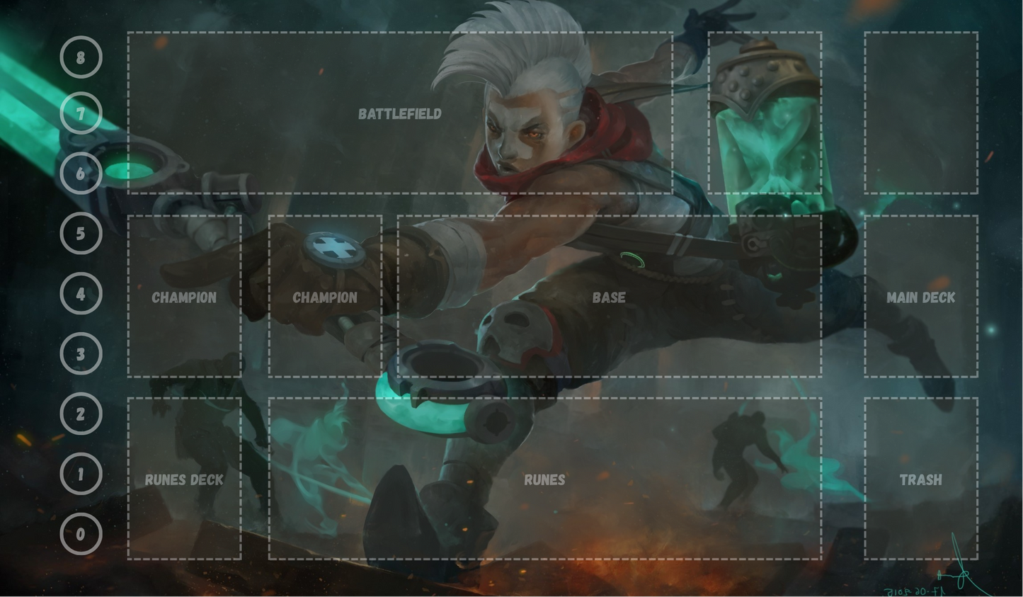 Ekko V2 - RiftBound Trading Card Game Playmat