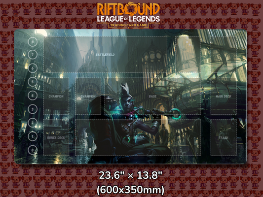 Ekko V3 - RiftBound Trading Card Game Playmat Mockup
