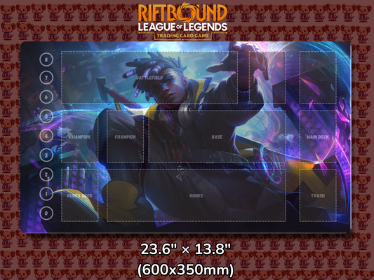 Ekko V7 - RiftBound Trading Card Game Playmat Mockup