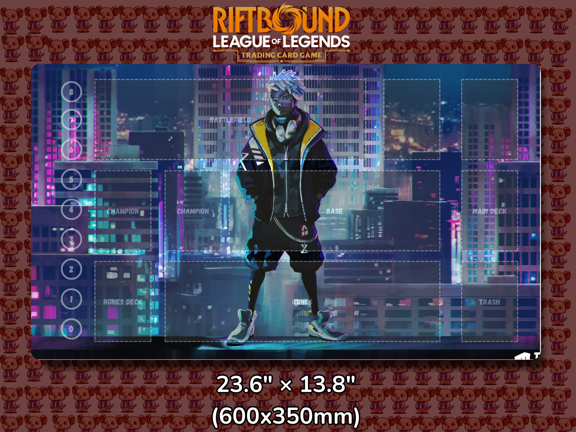 Ekko V9 - RiftBound Trading Card Game Playmat Mockup