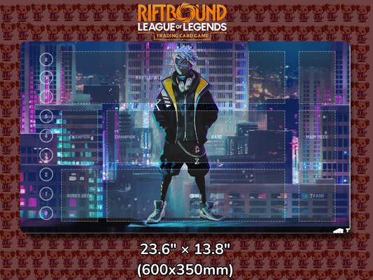 Ekko V9 - RiftBound Trading Card Game Playmat Mockup