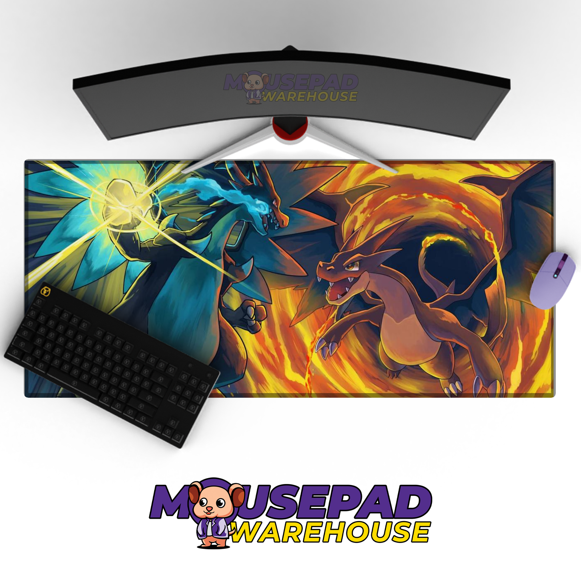 Epic Mega Charizard X vs Mega Charizard Y Mockup