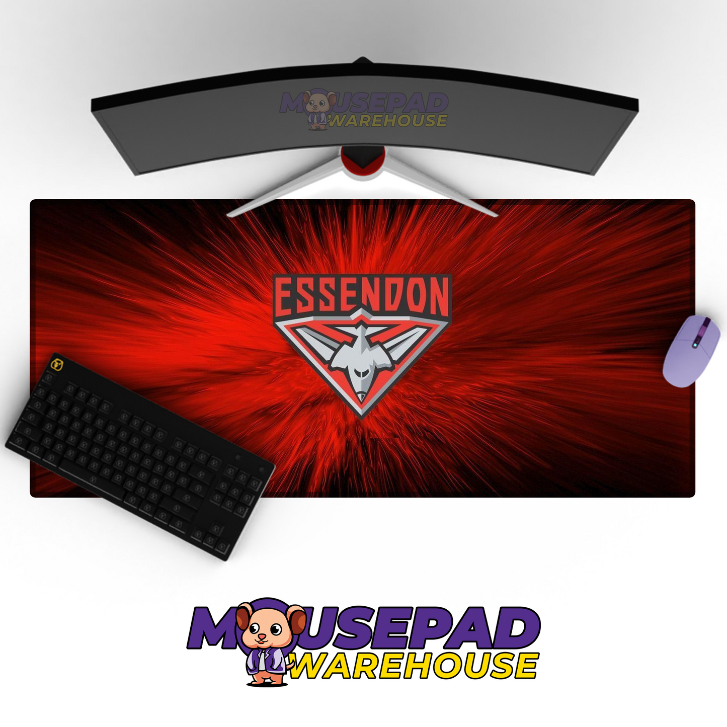 Essendon Bombers V11 Mousepad Deskmat Mockup