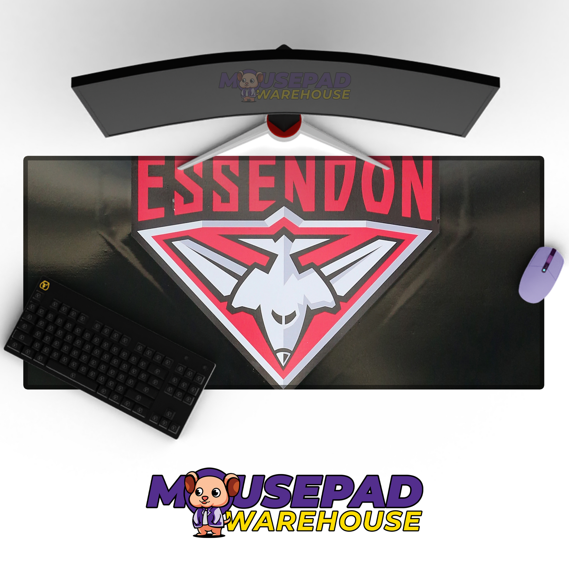 Essendon Bombers V3 Mousepad Deskmat Mockup