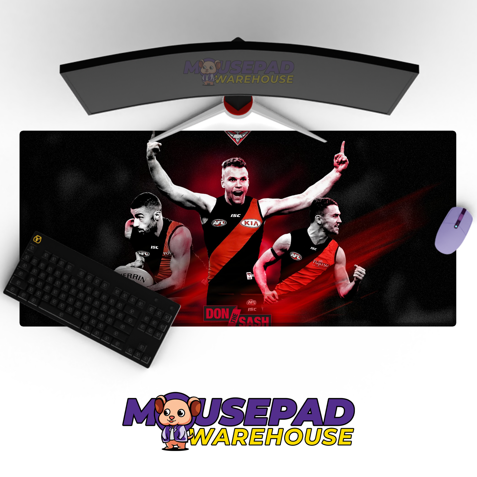 Essendon Bombers V7 Mousepad Deskmat Mockup