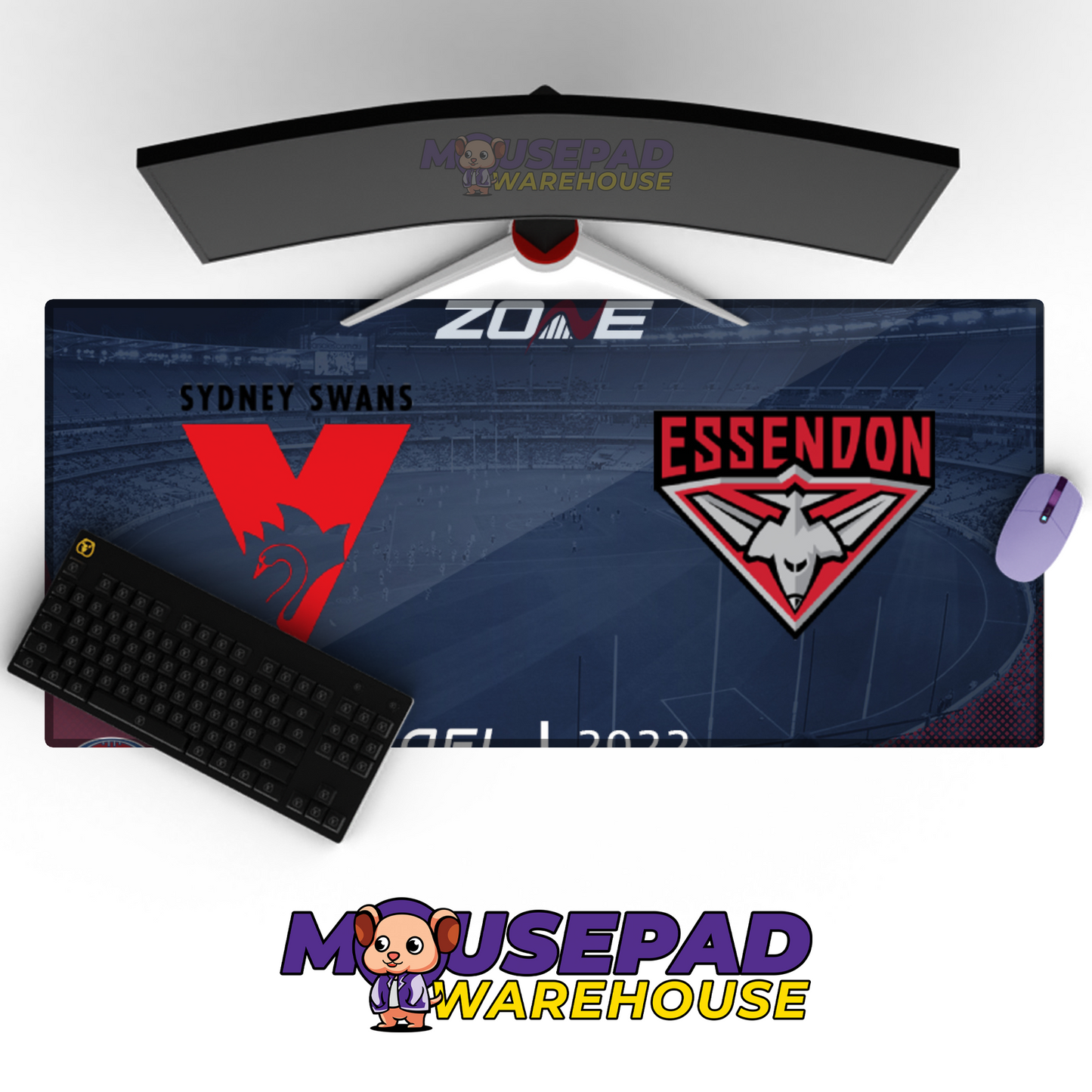 Essendon Bombers V8 Mousepad Deskmat Mockup