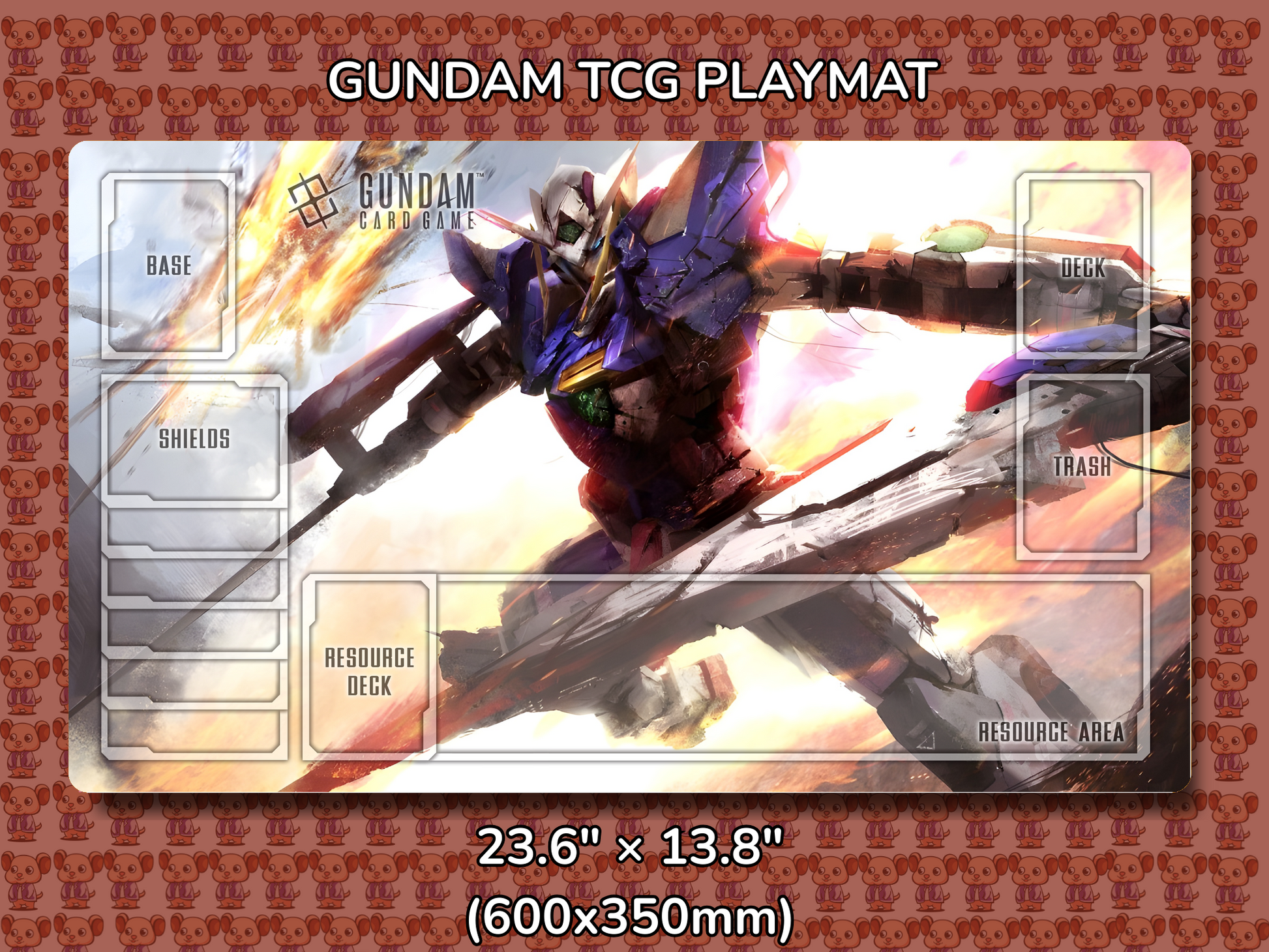Exia Art Gundam TCG Playmat Mockup