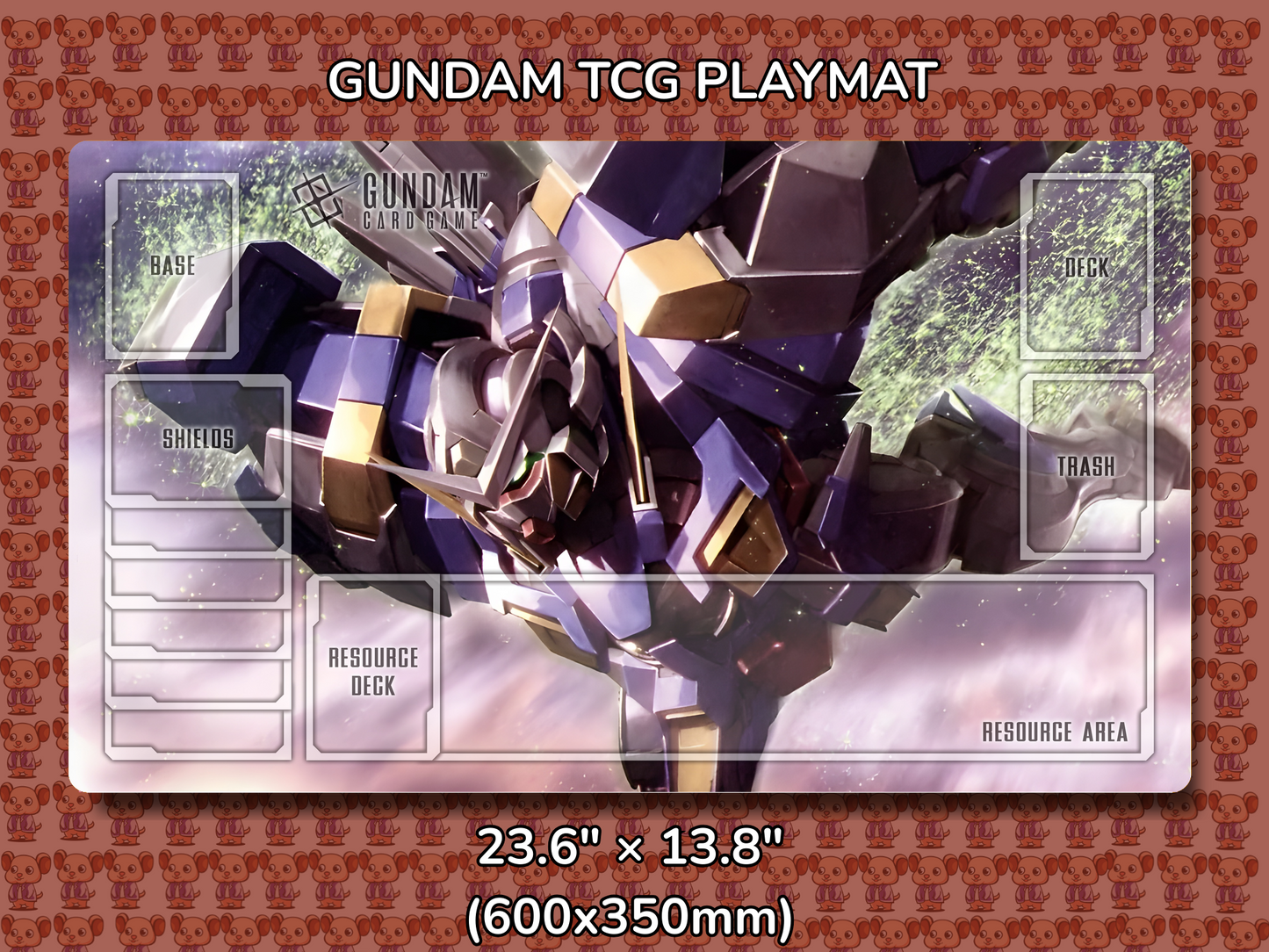 Exia Avalanche Gundam TCG Playmat Mockup