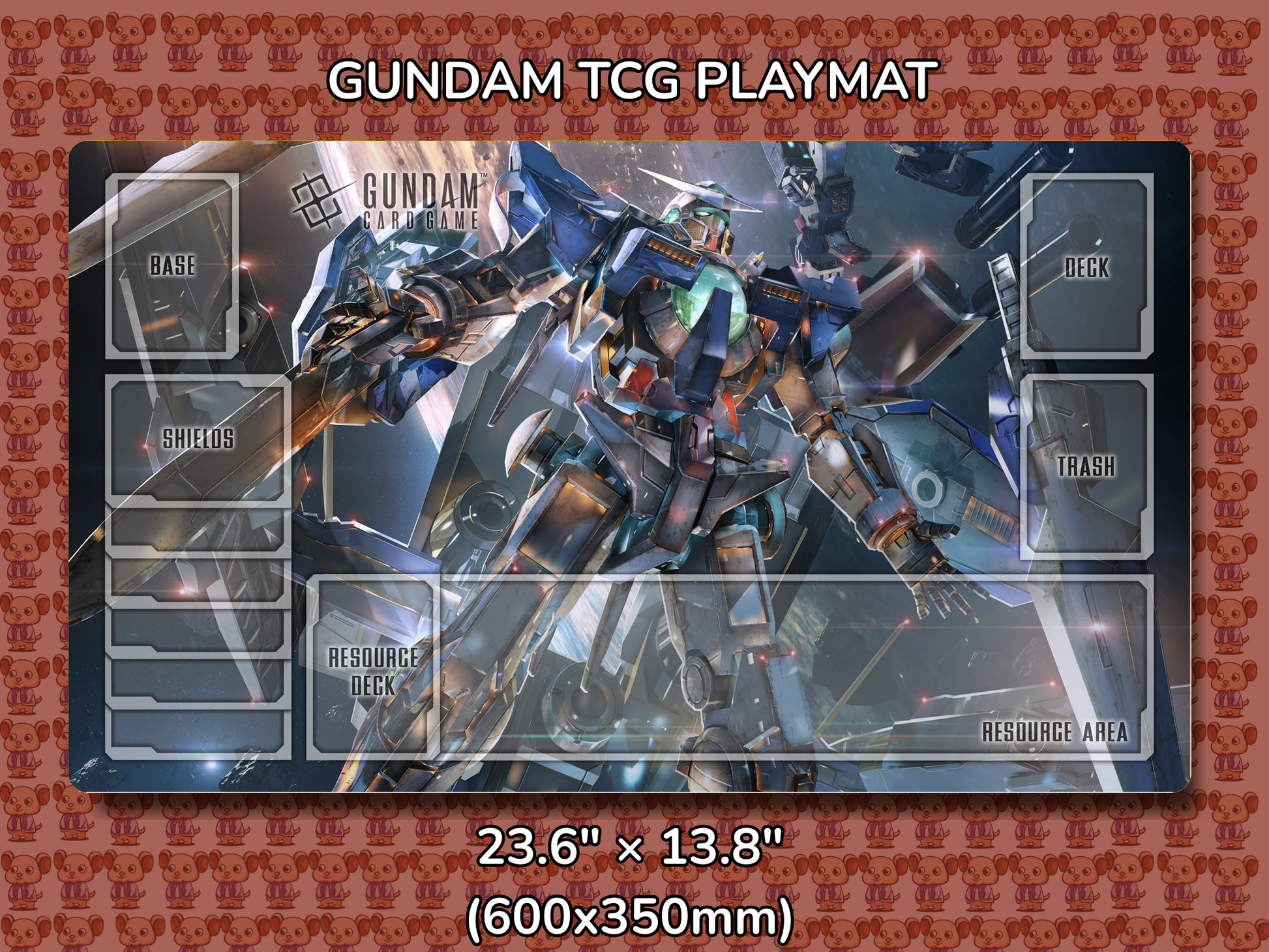 Exia Gundam TCG Playmat Mockup