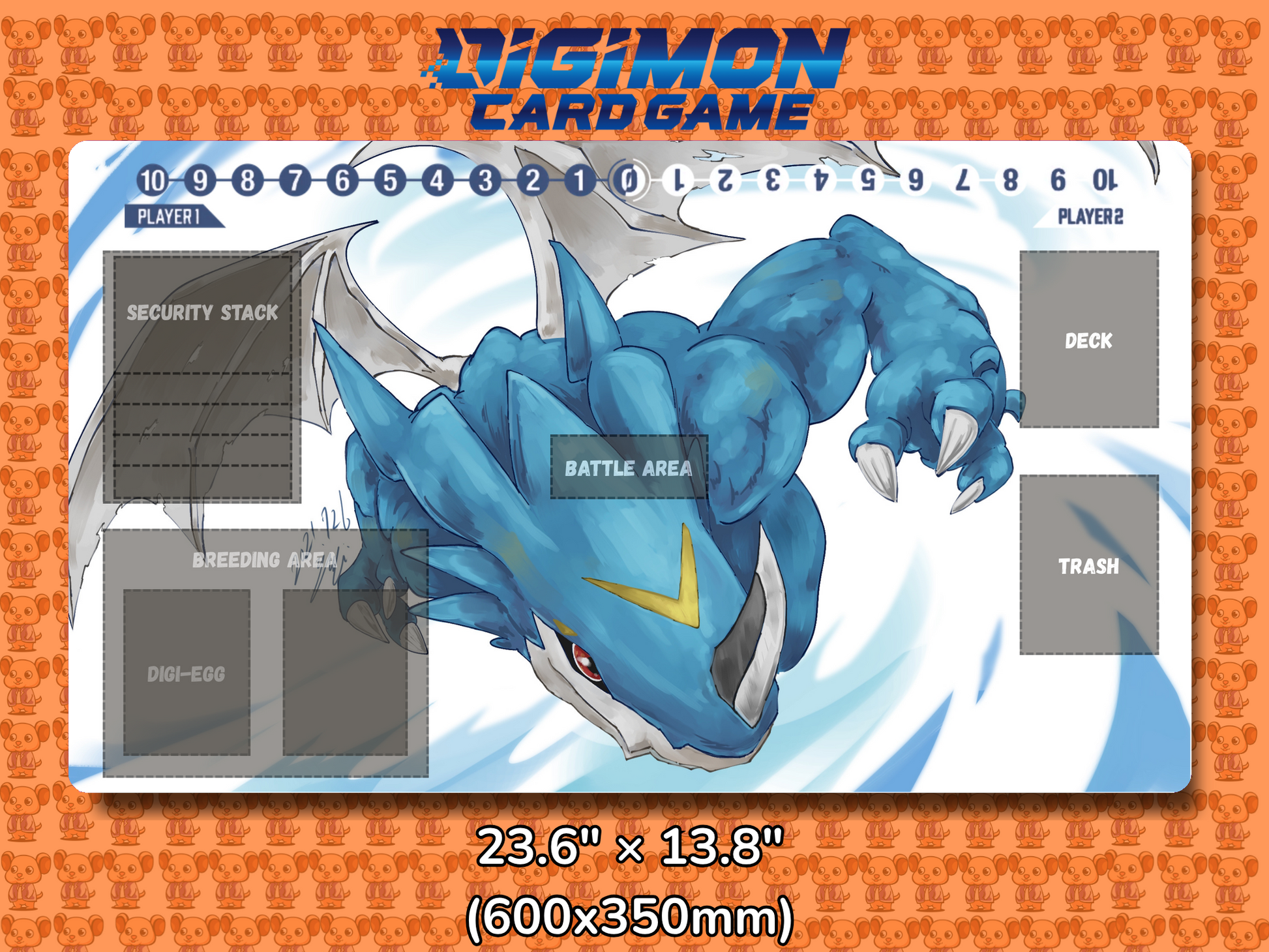 Exveemon Digimon Card Game Playmat Mockup