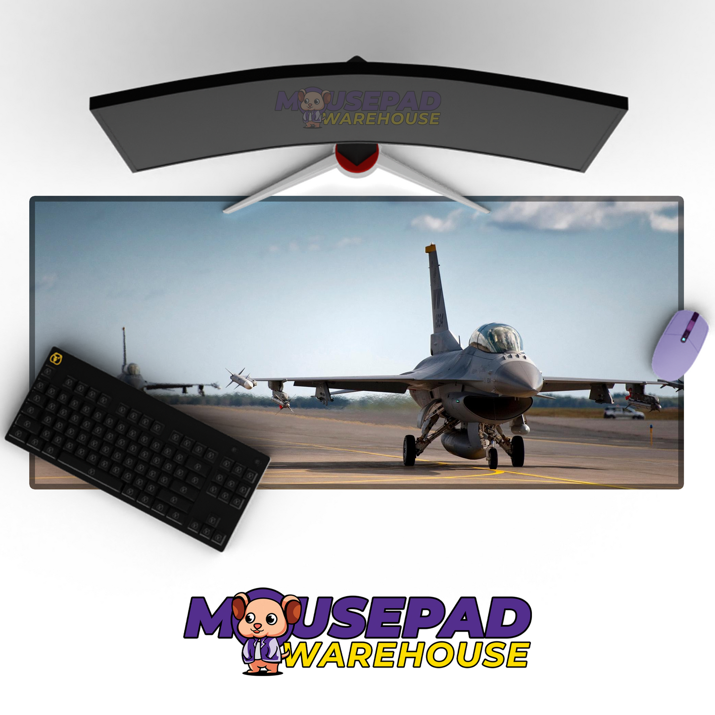 F-16 Fighting Falcon V11 Mousepad Deskmat Mockup
