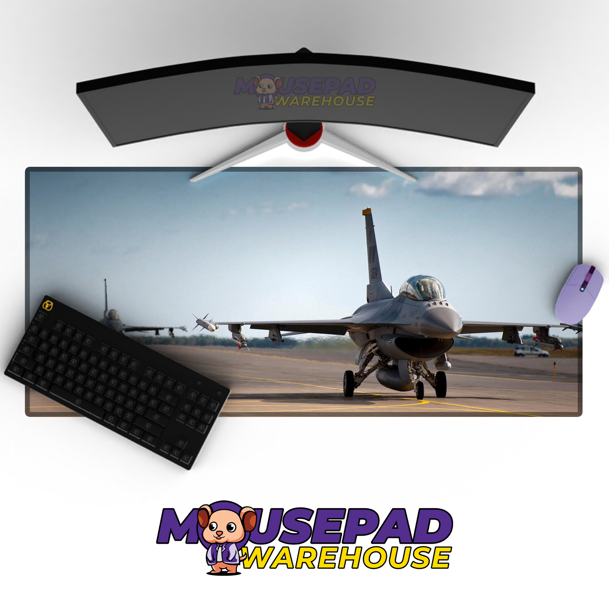 F-16 Fighting Falcon V11 Mousepad Deskmat Mockup